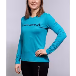 Лонгслив женский Fischer Logo Long GR8223-500, полиэстер, голубой, размер 48