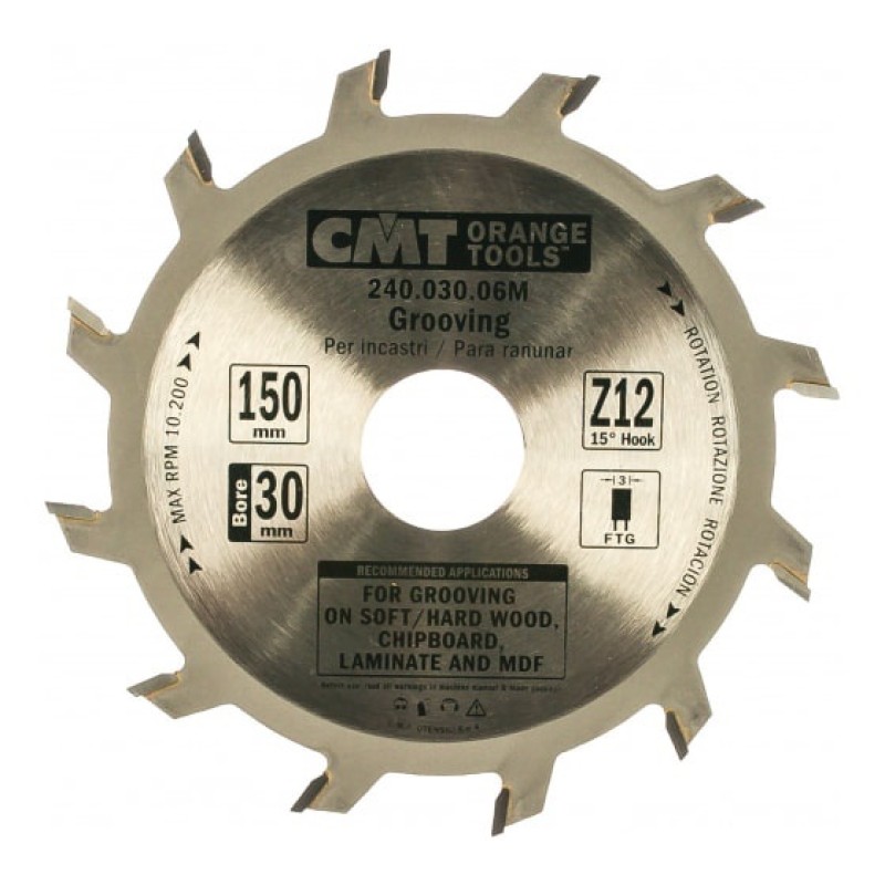 Диск пильный по дереву CMT 240.030.06M, 150x30x3/2, Z=12