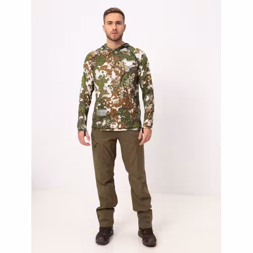 Джерси с капюшоном мужское Triton Gear, ткань Fabreex, принт Forest Green, размер XXXL