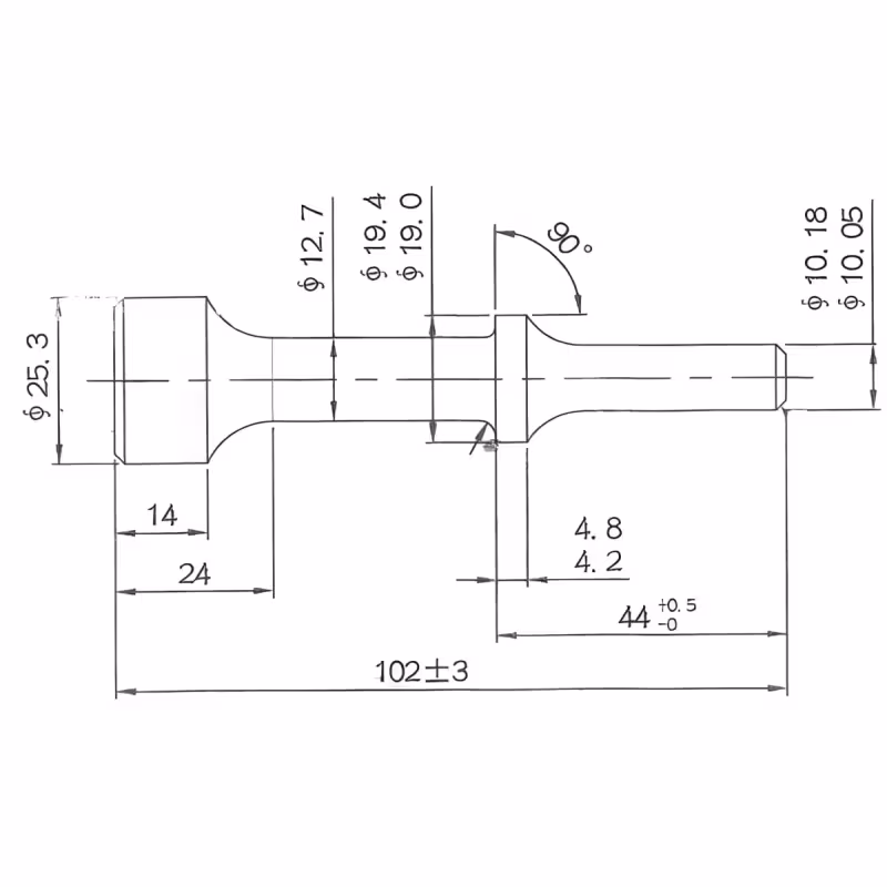 Зубило круглое для пневмомолотка JTC 3331, 114 мм