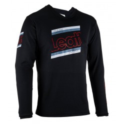 Джерси мужское Leatt MTB Enduro 4.0 Jersey Black, Ice Yarn, черный, размер M