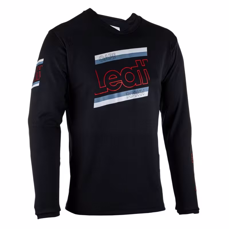 Джерси мужское Leatt MTB Enduro 4.0 Jersey Black, Ice Yarn, черный, размер M