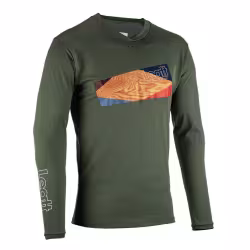 Джерси мужское Leatt MTB Enduro 4.0 Jersey Pine, Ice Yarn, зеленый, размер M