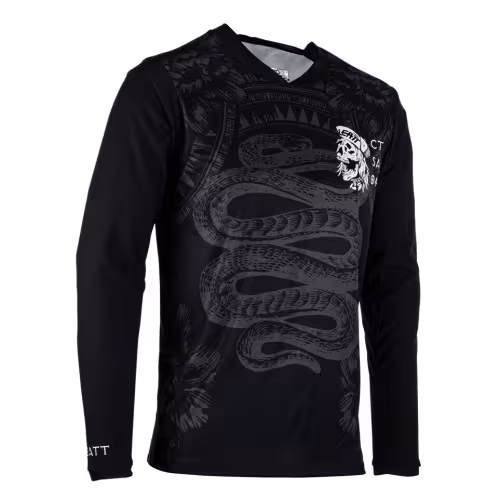 Джерси мужское Leatt MTB Gravity 3.0 Jersey Black, Ice Yarn, черный, размер L