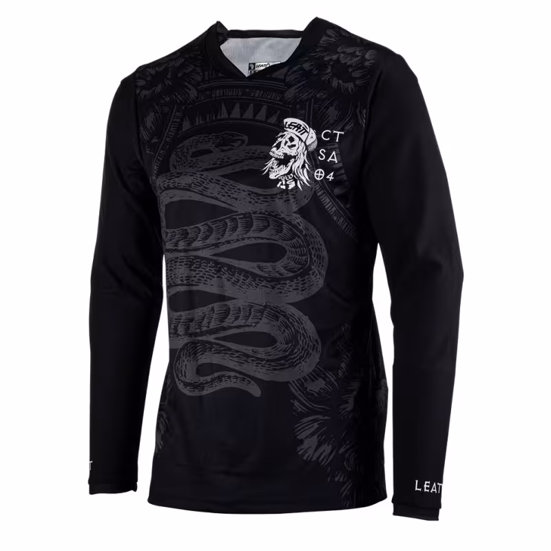 Джерси мужское Leatt MTB Gravity 3.0 Jersey Black, Ice Yarn, черный, размер XXL