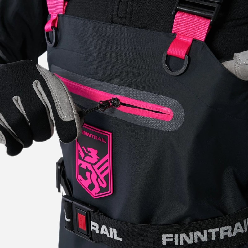 Полукомбинезон-вейдерсы женский Finntrail Rachel 1520 Graphite, мембрана Hard-Tex, серый, размер 50-52 (XL), 170-180 см