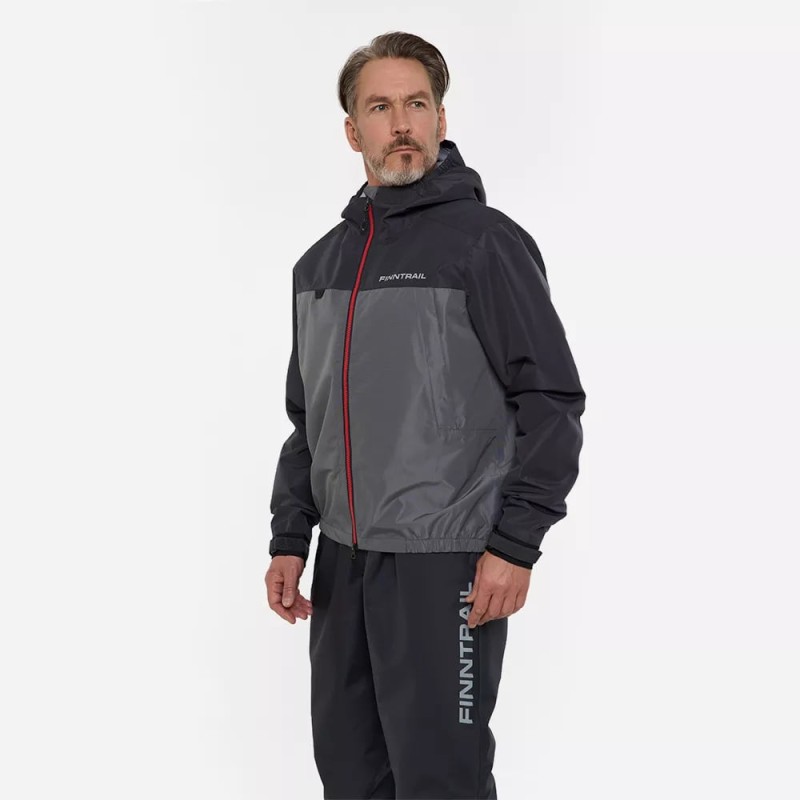 Куртка Finntrail Apex 4027 Grey, мембрана Hard-Tex, серый/черный, размер M (48-50), 170-180 см