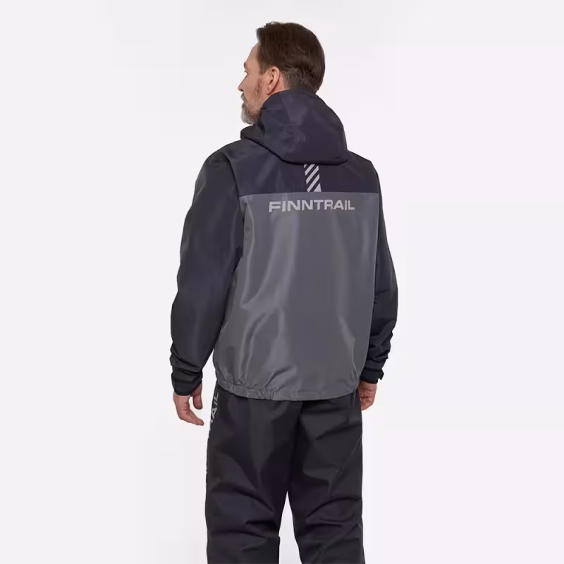 Куртка Finntrail Apex 4027 Grey, мембрана Hard-Tex, серый/черный, размер L (50-52), 175-185 см