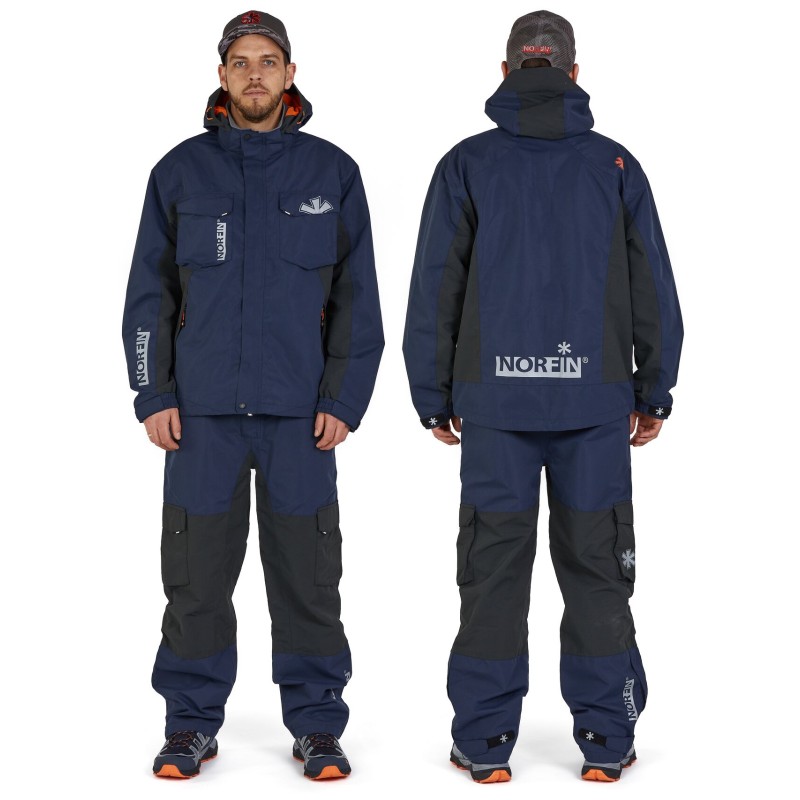 Костюм мужской Norfin Alpha Navy Blue, ткань Nortex Breathable, синий, размер 58-60 (XXL)