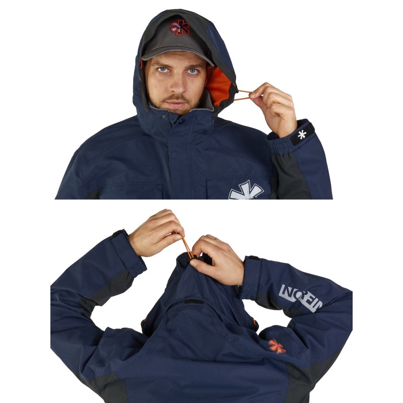 Костюм мужской Norfin Alpha Navy Blue, ткань Nortex Breathable, синий, размер 58-60 (XXL)