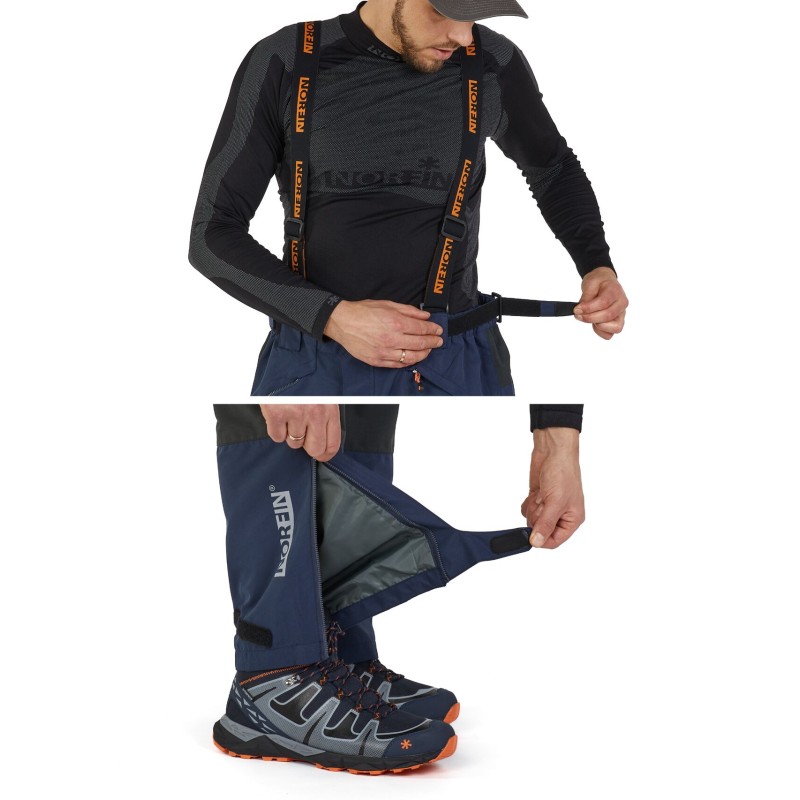 Костюм мужской Norfin Alpha Navy Blue, ткань Nortex Breathable, синий, размер 58-60 (XXL)