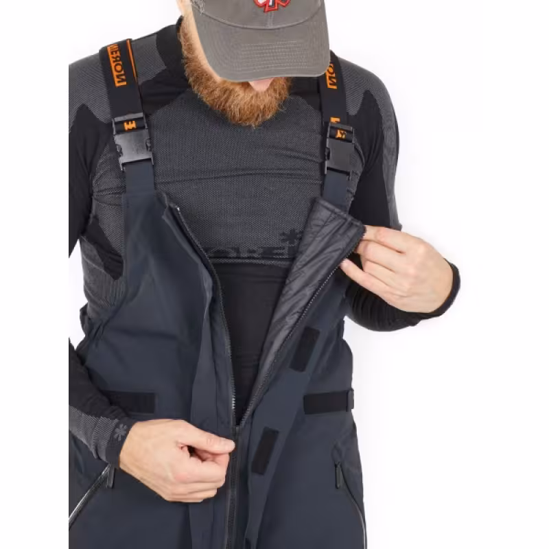Полукомбинезон мужской Norfin Rebel Pro Pants Gray, ткань Toray Dermizax, серый, размер S