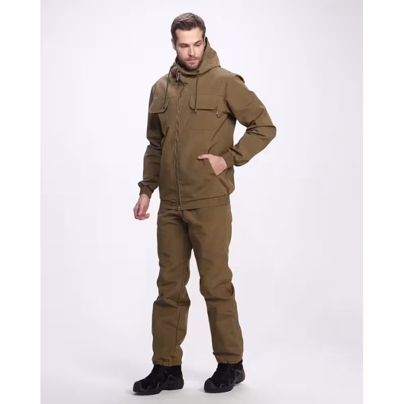Костюм мужской OneRus Егерь, ткань Брезент, хаки, размер 48-50, 170-176 см
