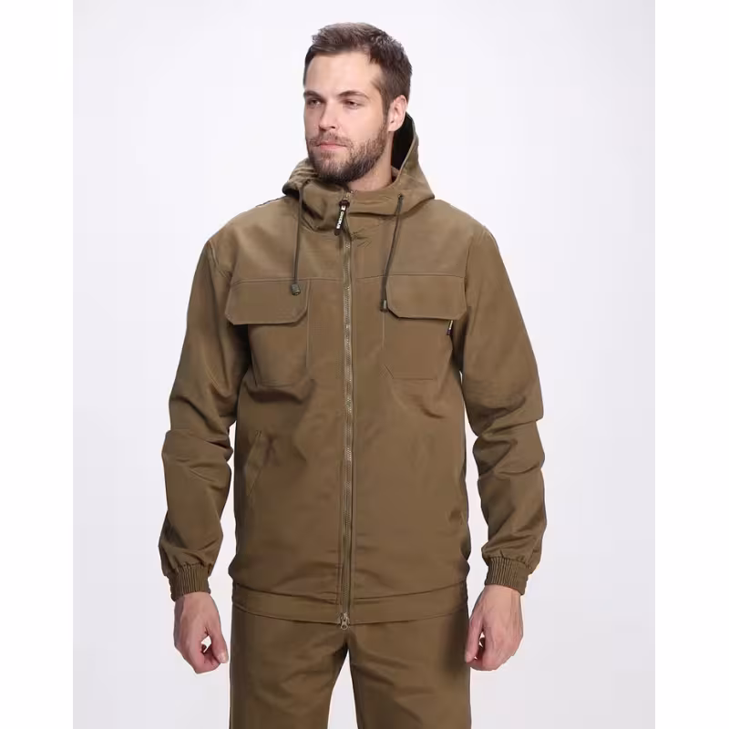 Костюм мужской OneRus Егерь, ткань Брезент, хаки, размер 48-50, 170-176 см