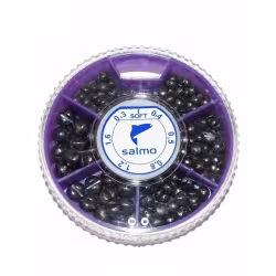 Набор грузил мягкий Salmo Дробь Soft 1006-003, 6 секций, 0,3-1,6 г