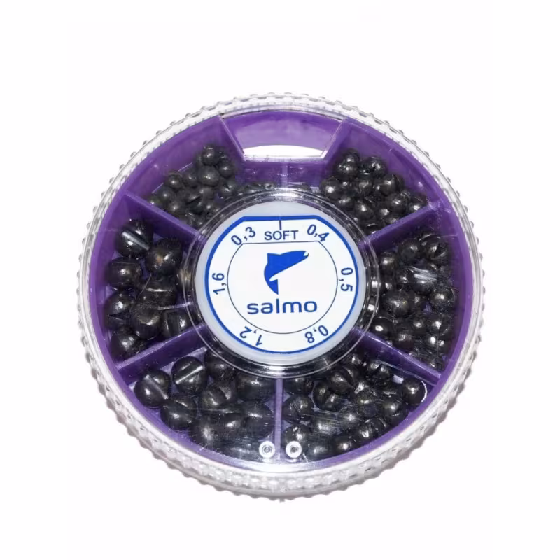 Набор грузил мягкий Salmo Дробь Soft 1006-003, 6 секций, 0,3-1,6 г