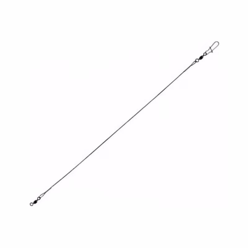 Поводки стальные с застёжкой Lucky John SSW d 0.55мм/12кг/35см., 7x7, 1шт