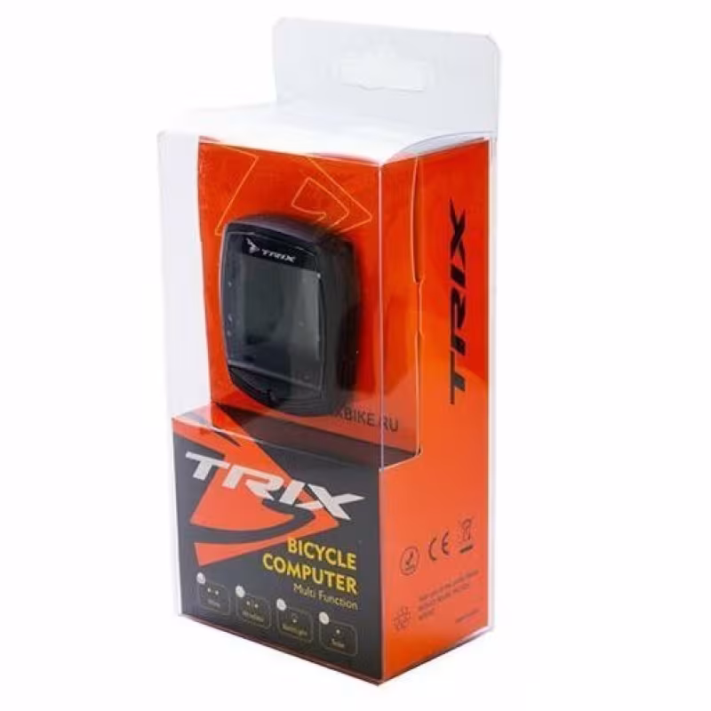 Велокомпьютер проводной Trix CP-TX-13-BK, 16 функций, черный