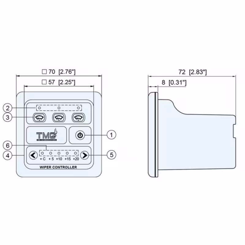 Панель управления стеклоочистителями TMC TMC-2240501