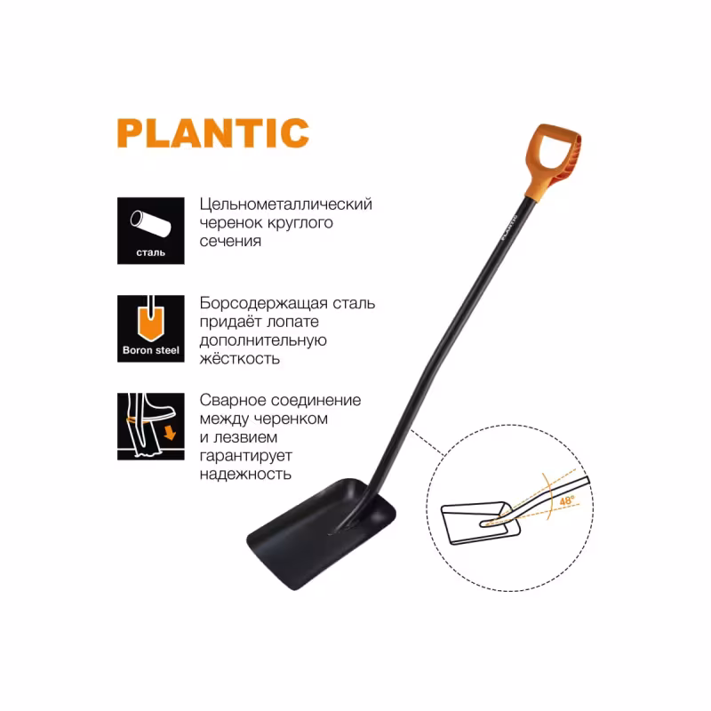 Лопата совковая Plantic Terra 11007-01