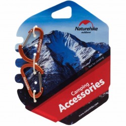 Карабин Naturehike NH15A004-H, 4 см, оранжевый (2 шт.)