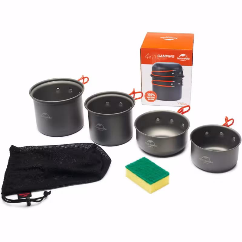 Набор посуды NatureHike NH15T401-G, 2-3 персоны