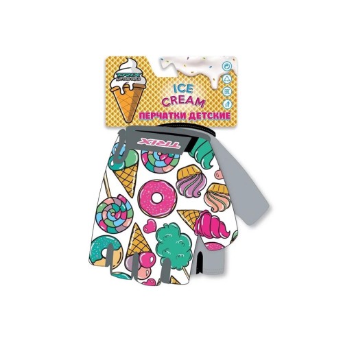 Велоперчатки детские Trix nw Ice Cream 5XS, разноцветный