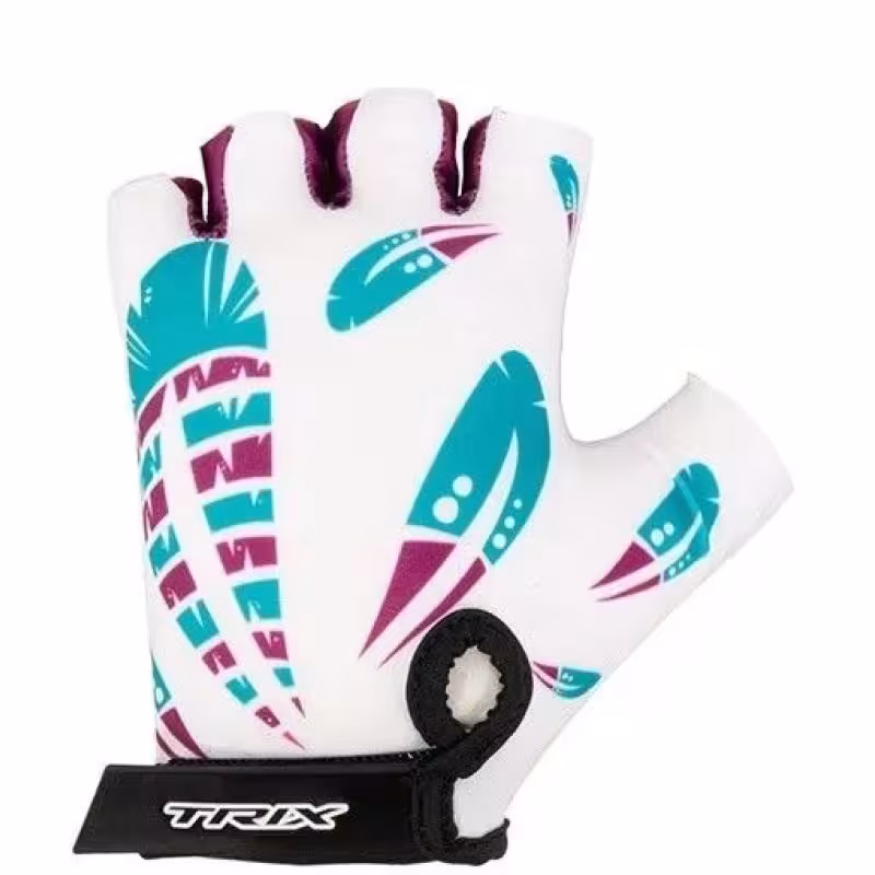 Велоперчатки Trix Nw GL-TX-018546D-M-GRWH, размер M, белый/голубой