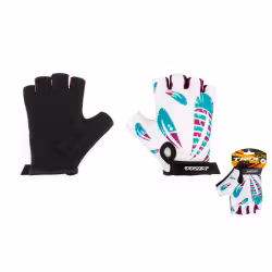 Велоперчатки Trix Nw GL-TX-018546D-M-GRWH, размер M, белый/голубой