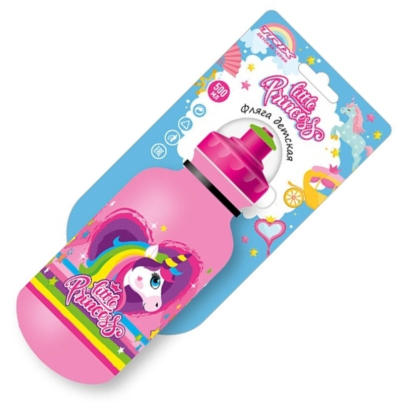 Бутылка для велосипеда детская Trix Little Princess 0,5 л, розовый