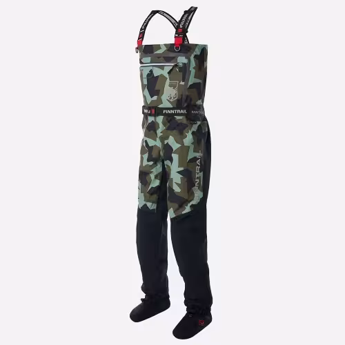 Полукомбинезон-вейдерсы Finntrail Speedmaster 1528 CamoArmy, мембрана Hard-Tex, зеленый камуфляж, размер 58-60 (XXL), 185-195 см