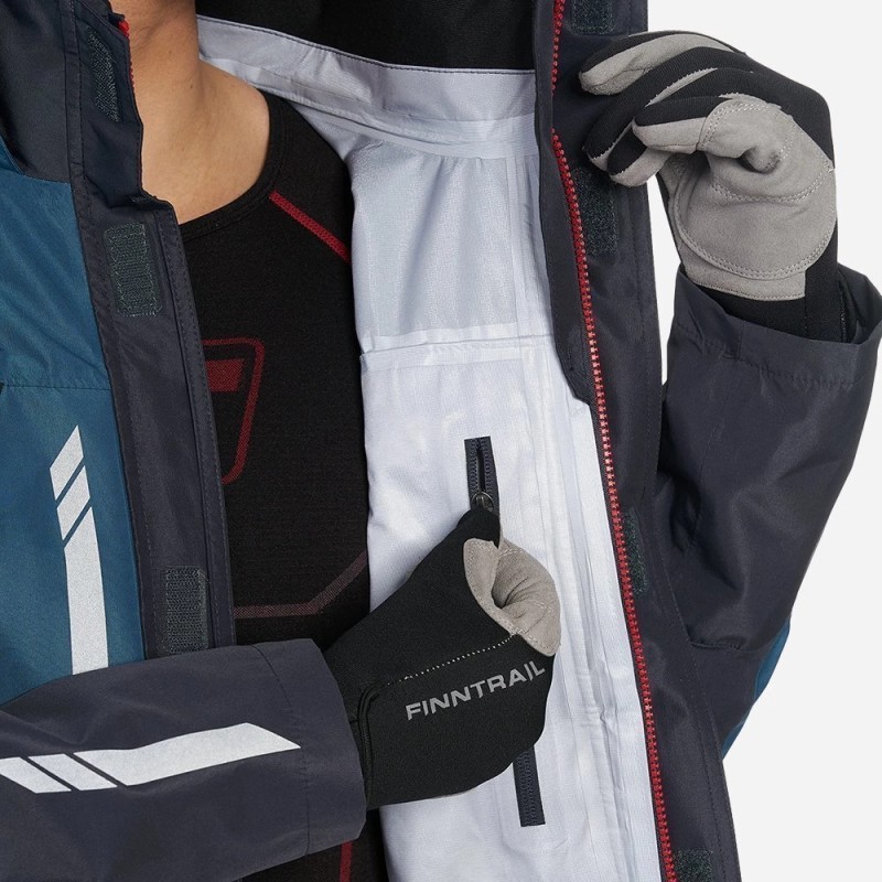 Куртка мужская Finntrail Greenwood 4021 Blue, мембрана Hard-Tex, синий, размер 50-52 (L), 175-185 см