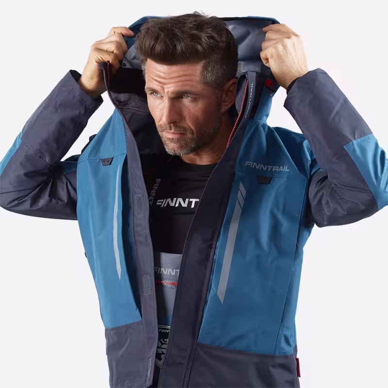 Куртка мужская Finntrail Greenwood 4021 Blue, мембрана Hard-Tex, синий, размер 50-52 (L), 175-185 см