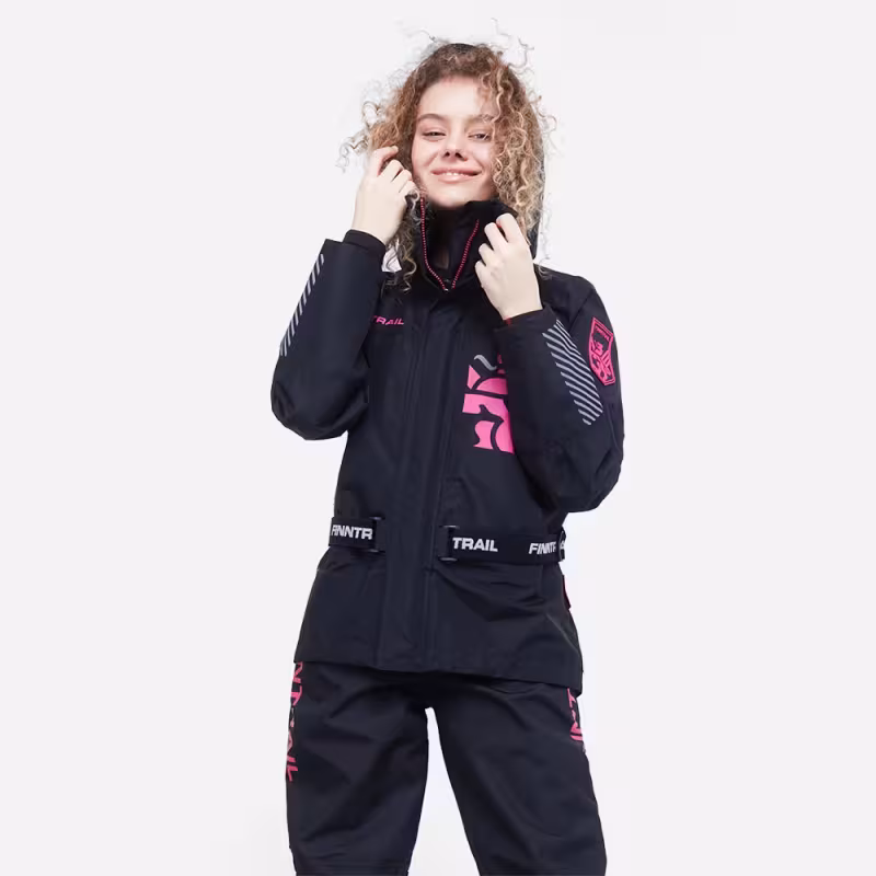Куртка женская Finntrail Rachel 6455 Graphite, мембрана Hard-Tex, черный, размер 50-52 (XL), 170-180 см