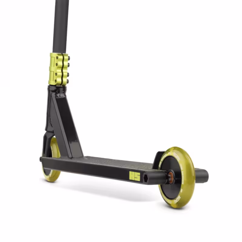 Самокат трюковой Hipe H5 black/lime, черный/золотой