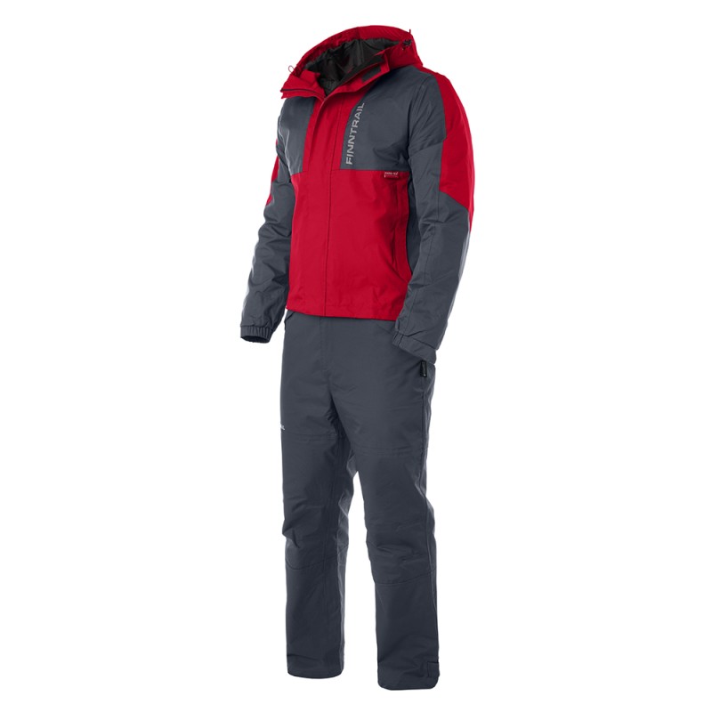 Костюм мужской Finntrail Lightsuit 3503 Red, мембрана Hard-Tex, красный/серый, размер 42-44 (XS), 160-170 см