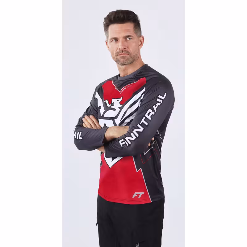 Джерси мужское Finntrail Jersey 6601 Red, полиэстер, красный, размер 42-44 (XS), 160-170 см