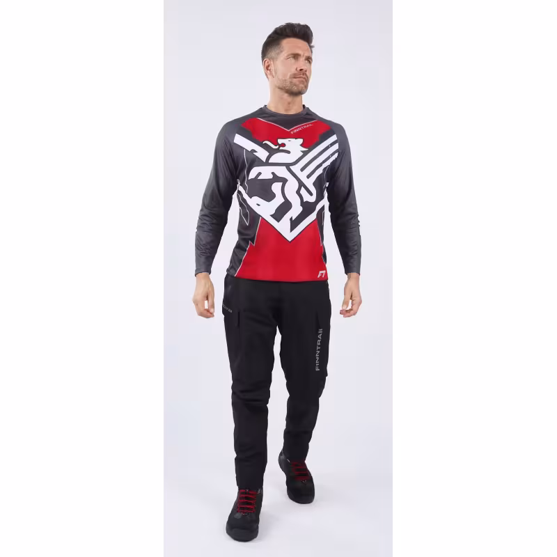 Джерси мужское Finntrail Jersey 6601 Red, полиэстер, красный, размер 44-46 (S), 165-175 см