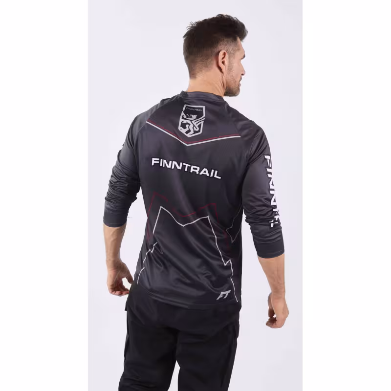 Джерси мужское Finntrail Jersey 6601 CamoArmy, полиэстер, черный, размер 58-60 (XXL), 185-195 см