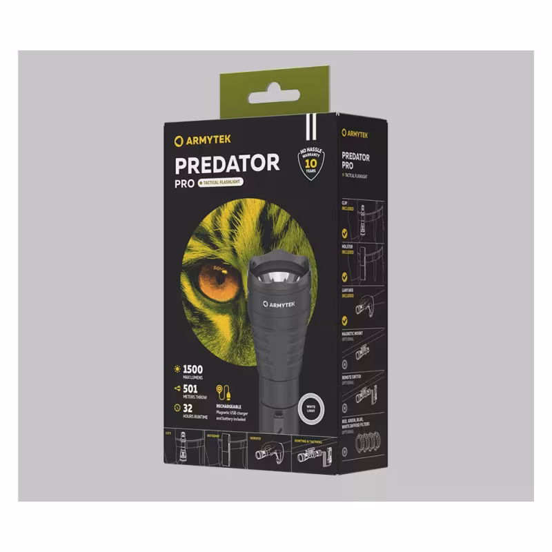 Фонарь тактический Armytek Predator Pro Magnet USB