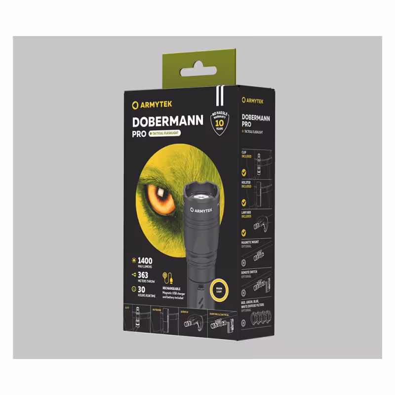 Фонарь тактический Armytek Dobermann Pro Magnet USB