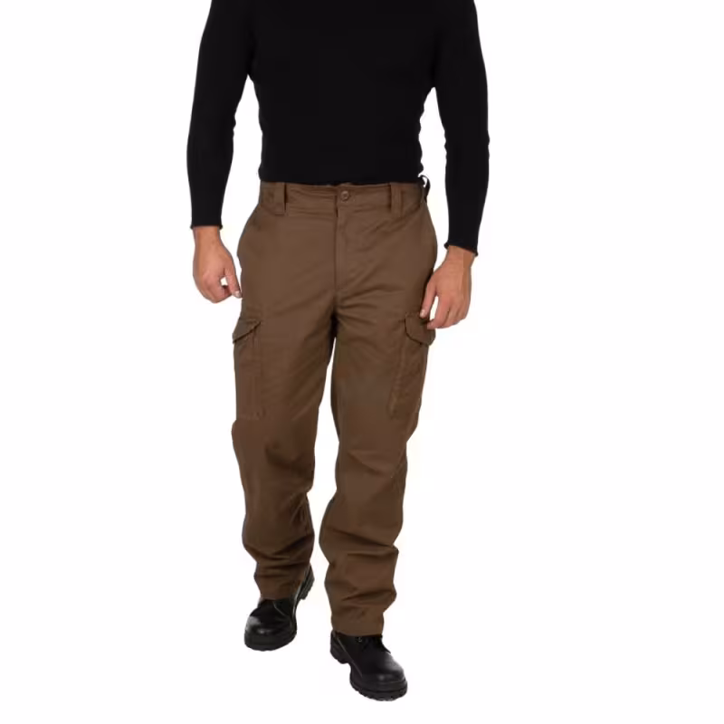 Брюки мужские Huntsman Крафт, ткань Cotton, коричневый, размер 52-54, 182-188 см