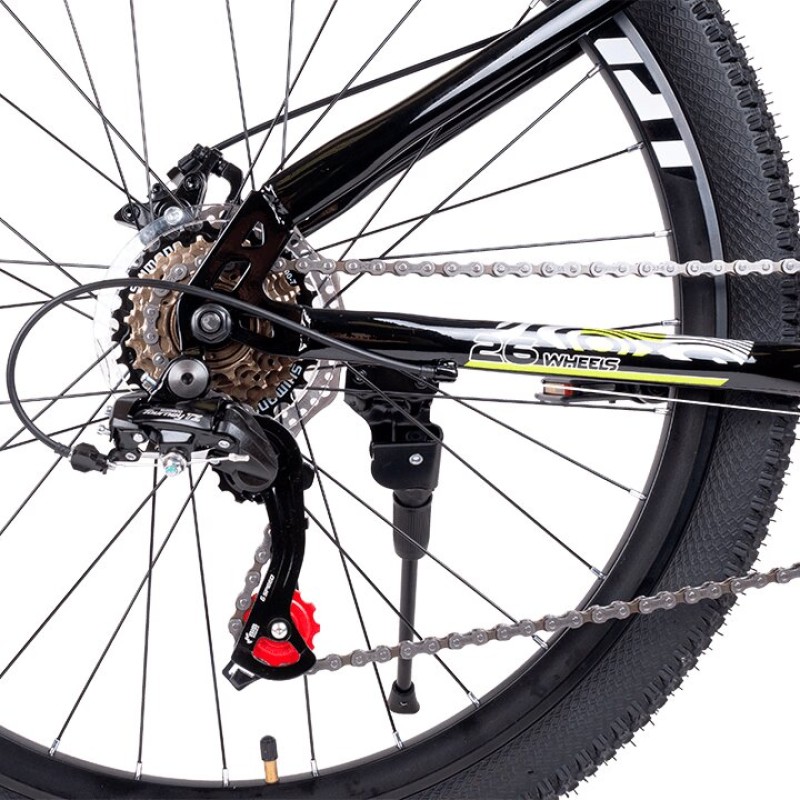 Велосипед горный Tech Team Aria 26 NN010413, рама 16", 7 скоростей, черный