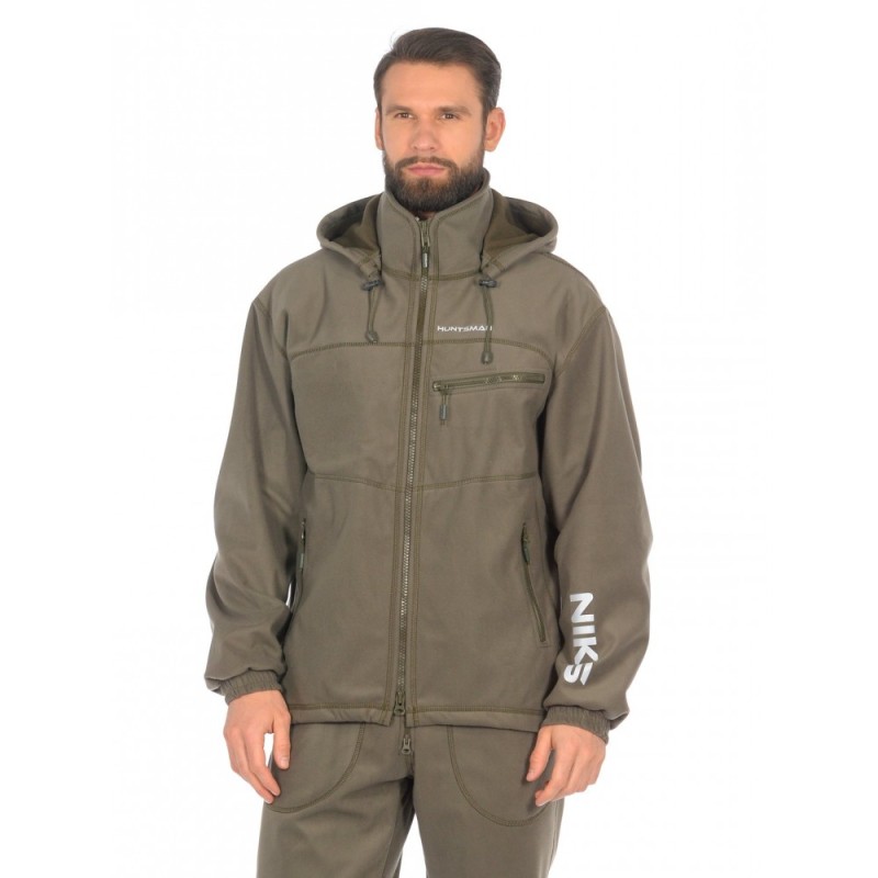 Костюм мужской Huntsman (Восток) Никс-Люкс, ткань Алова Виндблок, хаки, размер 48-50, 182-188 см