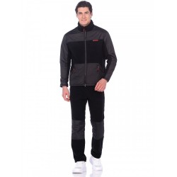 Костюм мужской Huntsman (Восток) Пикник-Люкс, флис, черный, размер 44-46, 170-176 см