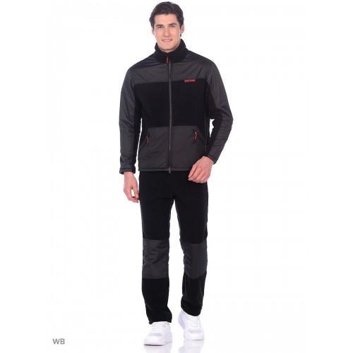 Костюм мужской Huntsman (Восток) Пикник-Люкс, флис, черный, размер 56-58, 182-188 см