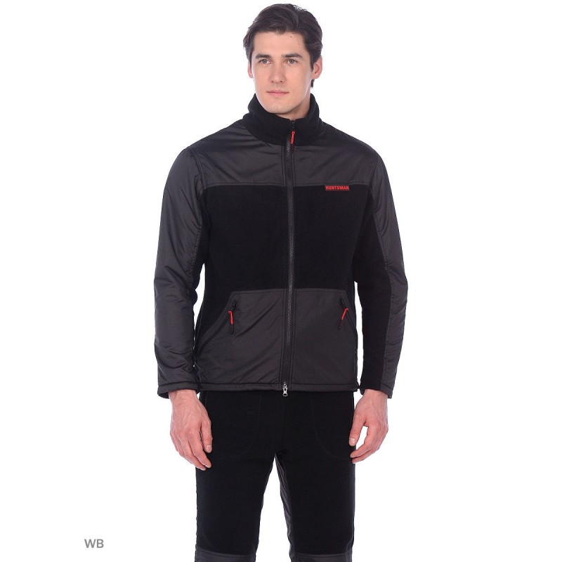 Костюм мужской Huntsman (Восток) Пикник-Люкс, флис, черный, размер 56-58, 182-188 см