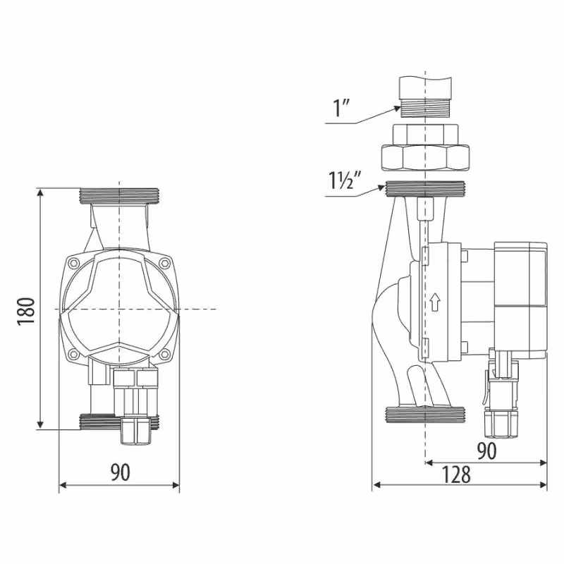 Насос циркуляционный Aquario Prime-A1-256-180 