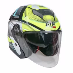 Мотошлем AiM JK526, желтый/серый/черный, размер XL