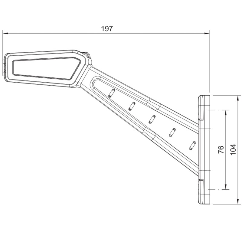 Фонарь габаритный LED Fristorm FT-146L левый